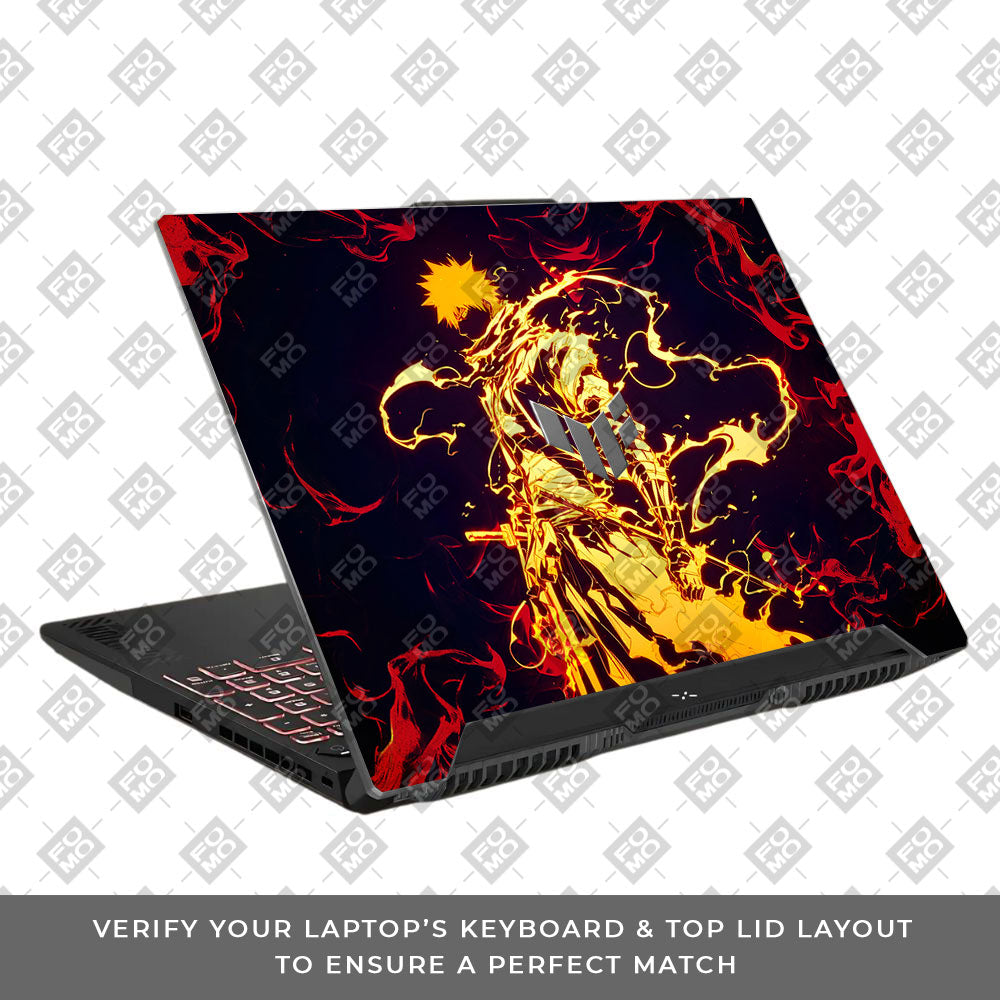 Bleach Ichigo Bankai Form Asus TUF F15 FX507 & A15 FA507 Laptop Skin