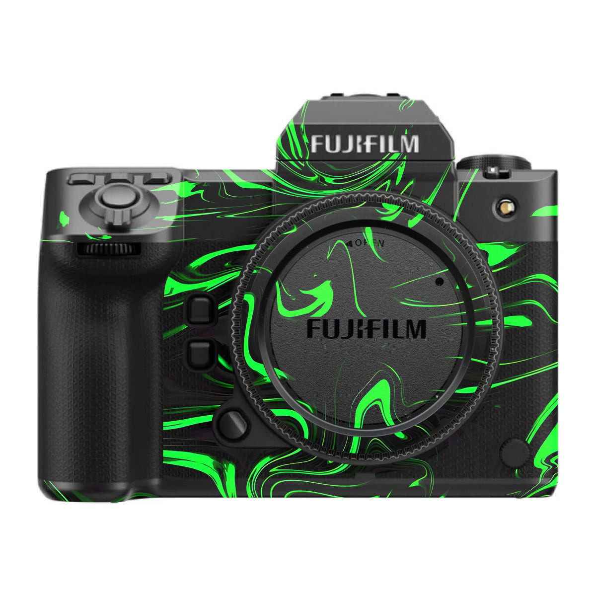 Green Liquid Pattern FujiFilm GFX 100S II Camera Skin