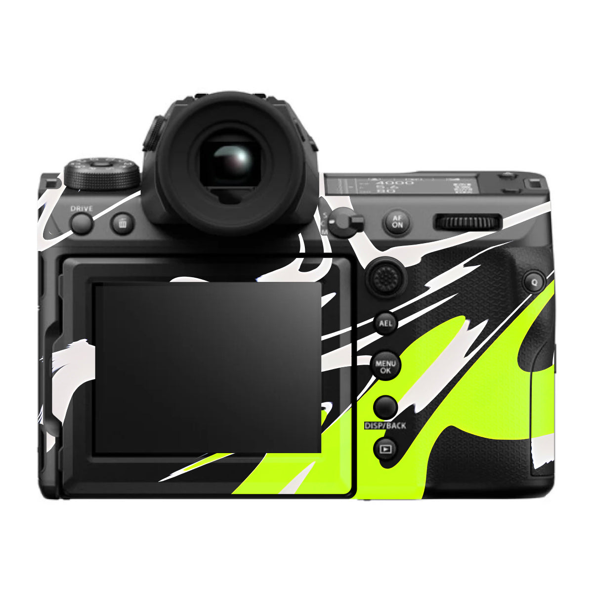 Neon Green and Black Pattern FujiFilm GFX 100S II Camera Skin