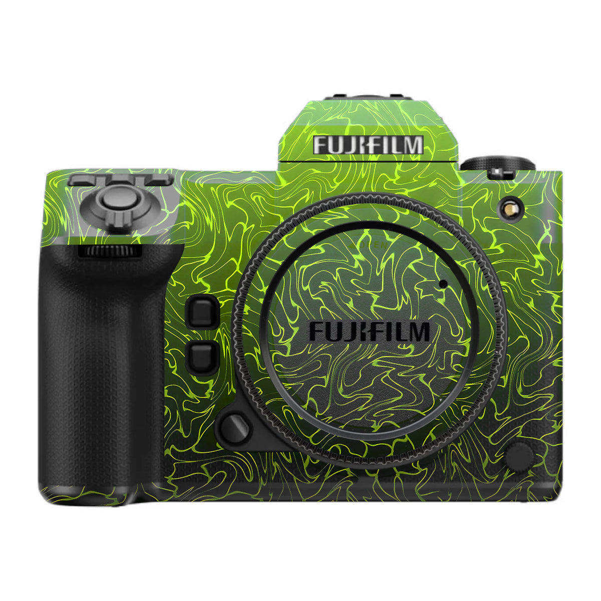 Lime Yellow to Black Gradient FujiFilm GFX 100S II Camera Skin