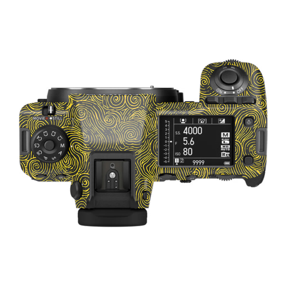 Yellow Spirals FujiFilm GFX 100S II Camera Skin