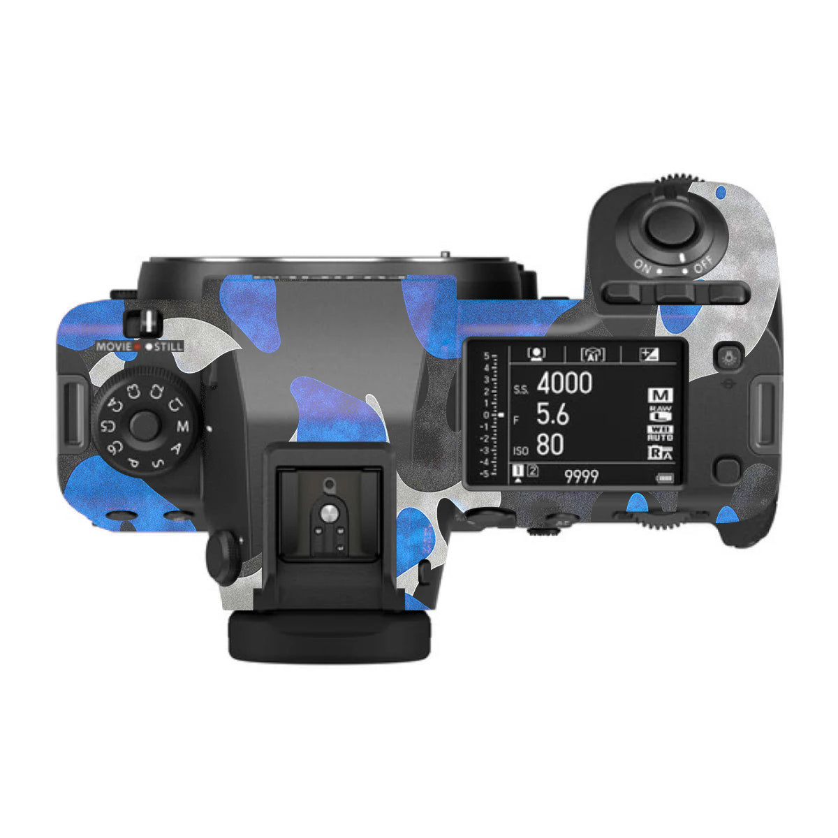 Blue Grey Camo FujiFilm GFX 100S II Camera Skin