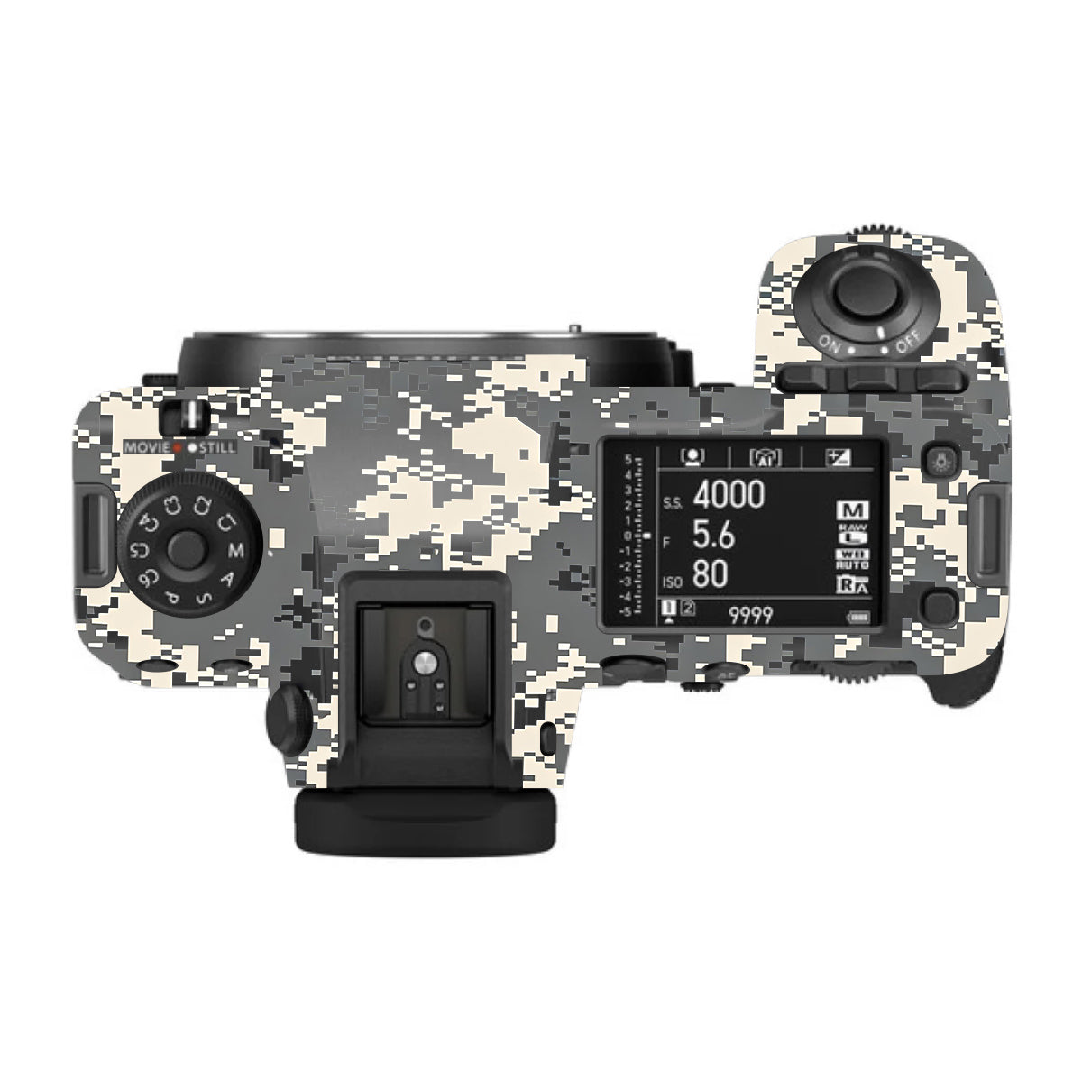 Grey Black Pixel FujiFilm GFX 100S II Camera Skin