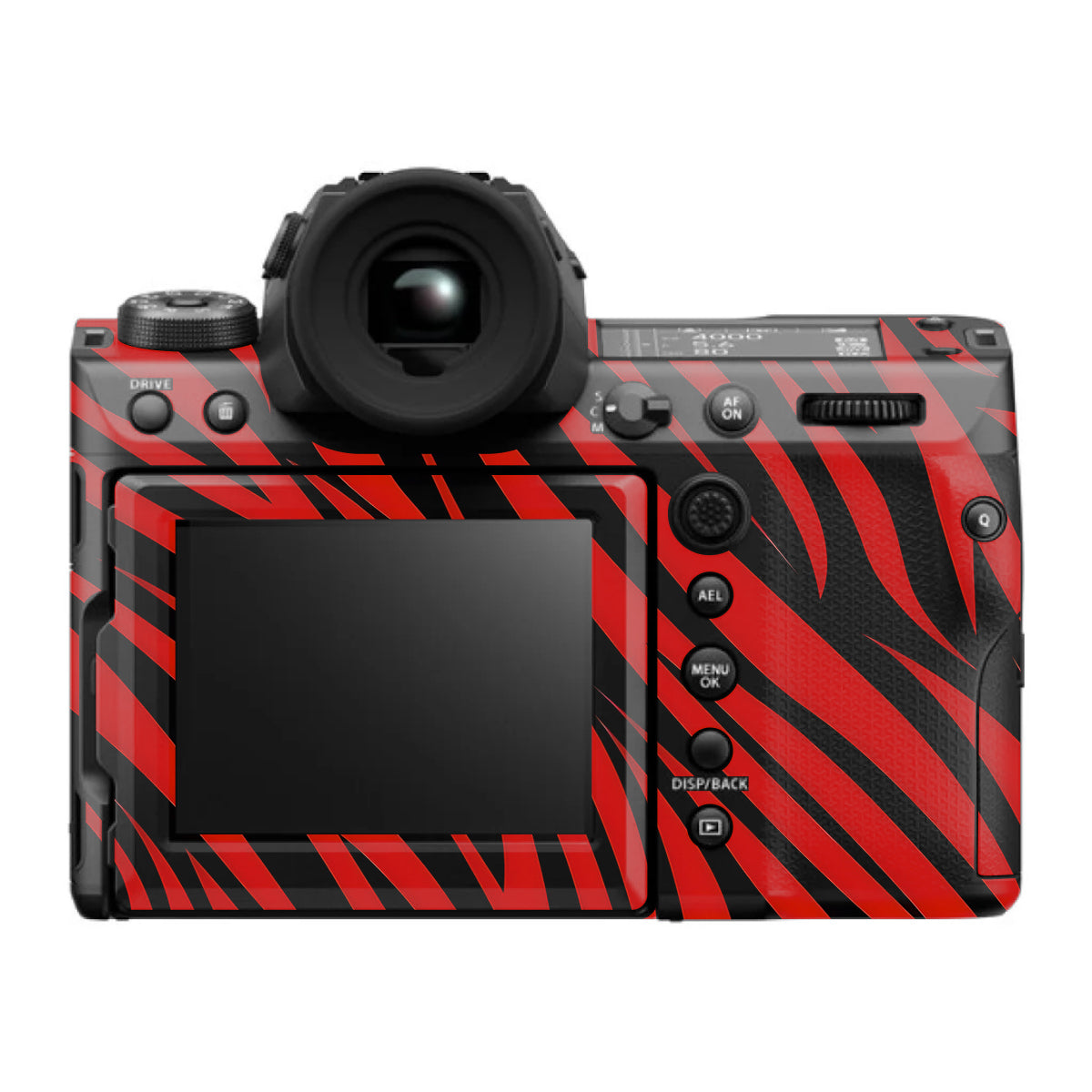 Red and Black Stripes FujiFilm GFX 100S II Camera Skin