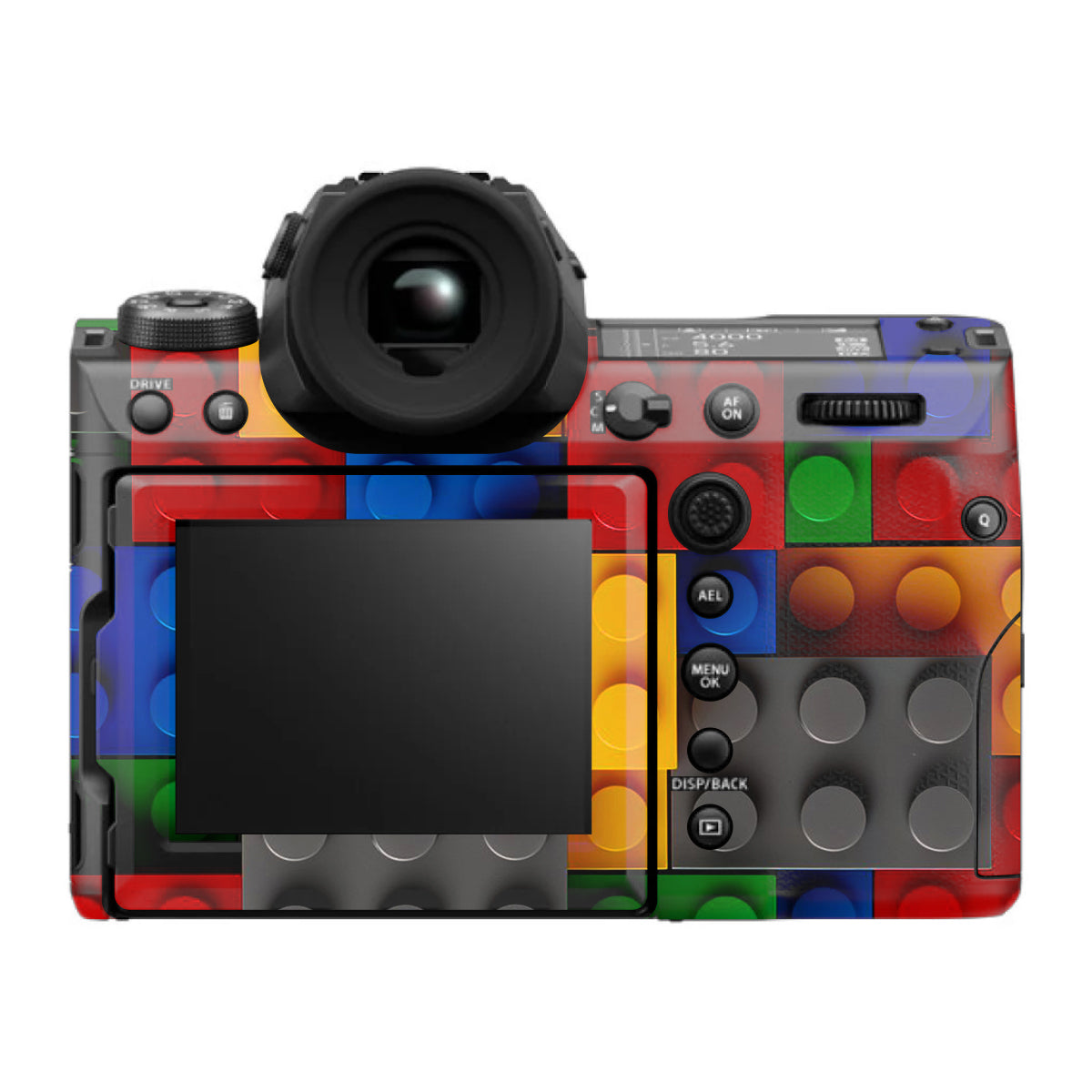 Colorful LEGO Brick Wall Pattern FujiFilm GFX 100S II Camera Skin