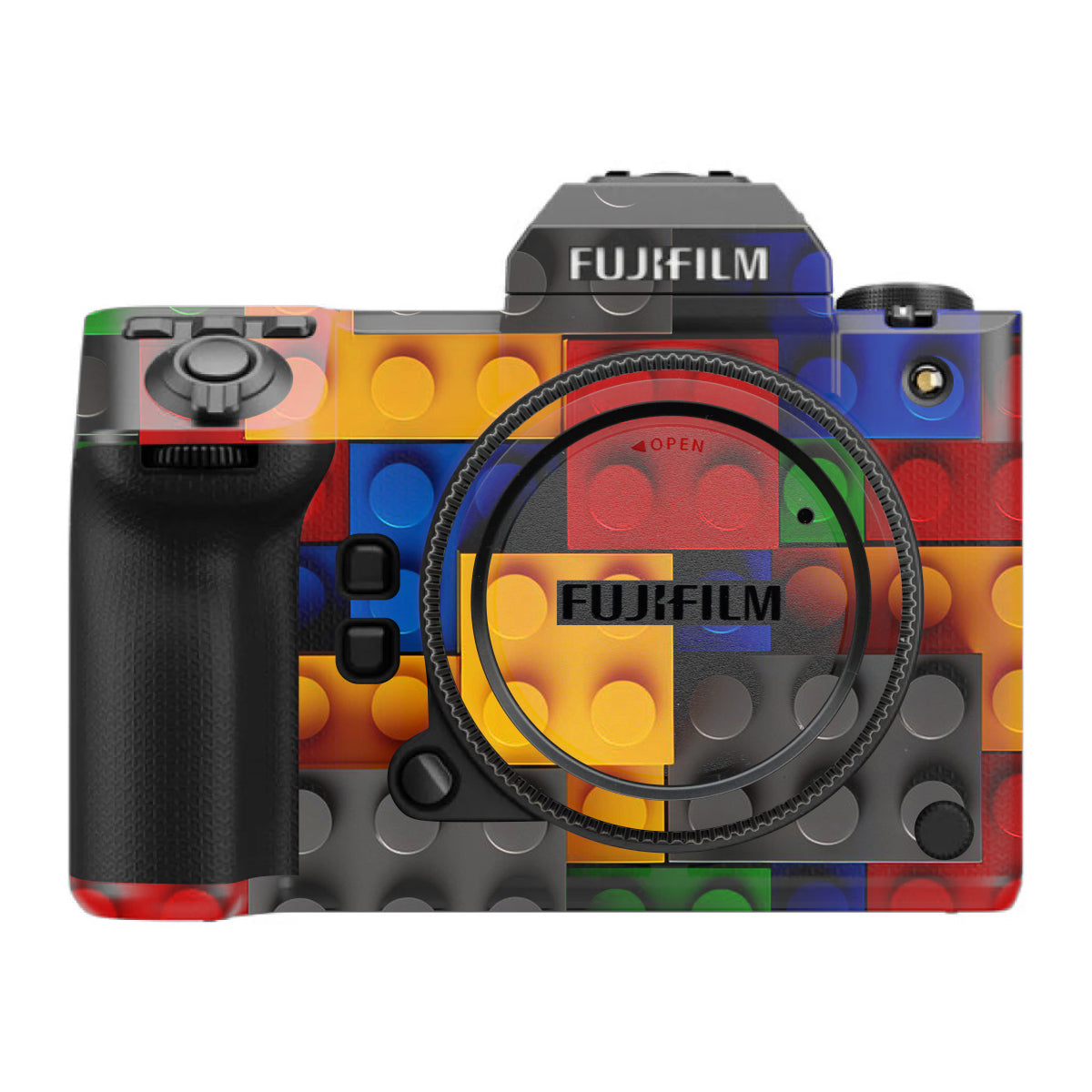 Colorful LEGO Brick Wall Pattern FujiFilm GFX 100S II Camera Skin