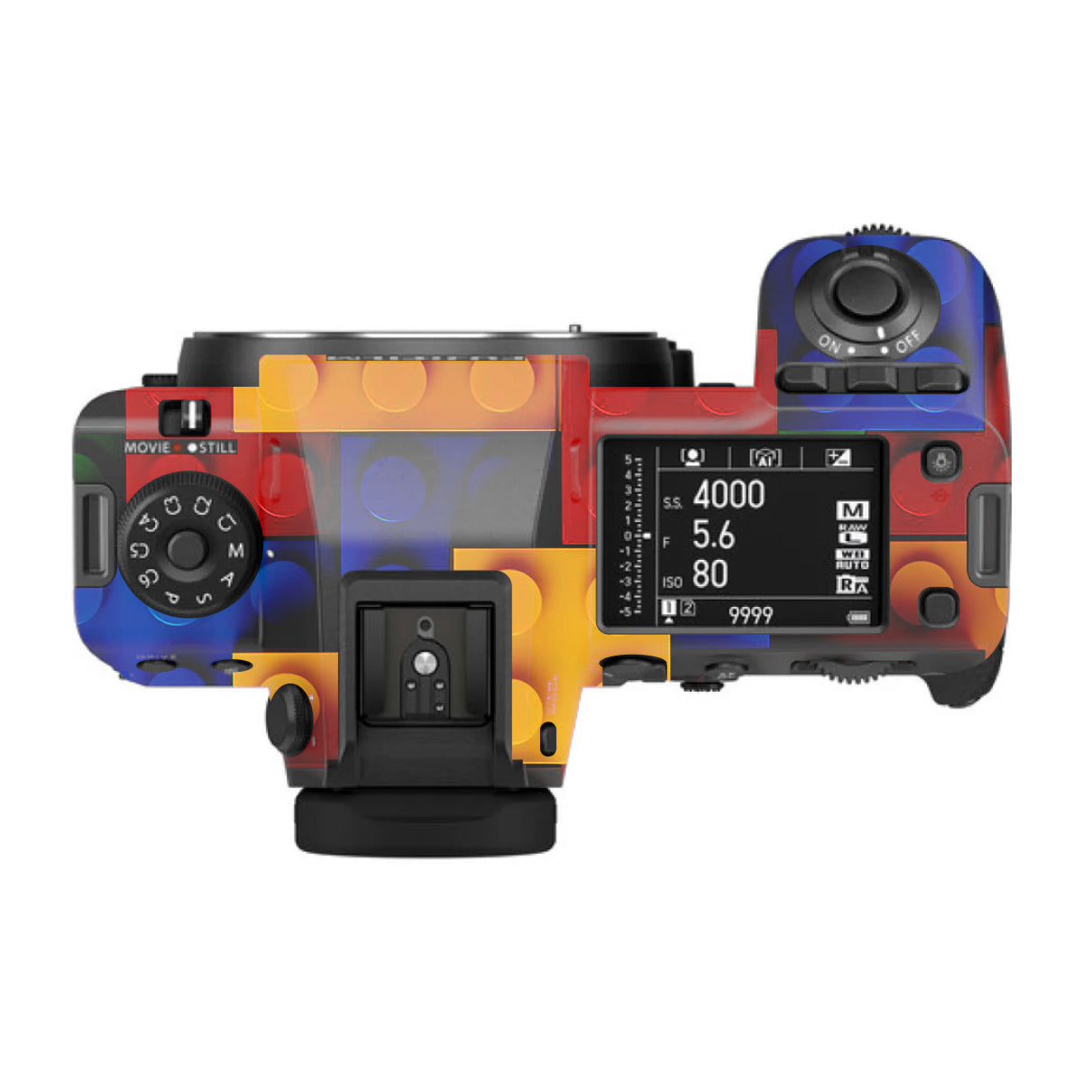 Colorful LEGO Brick Wall Pattern FujiFilm GFX 100S II Camera Skin