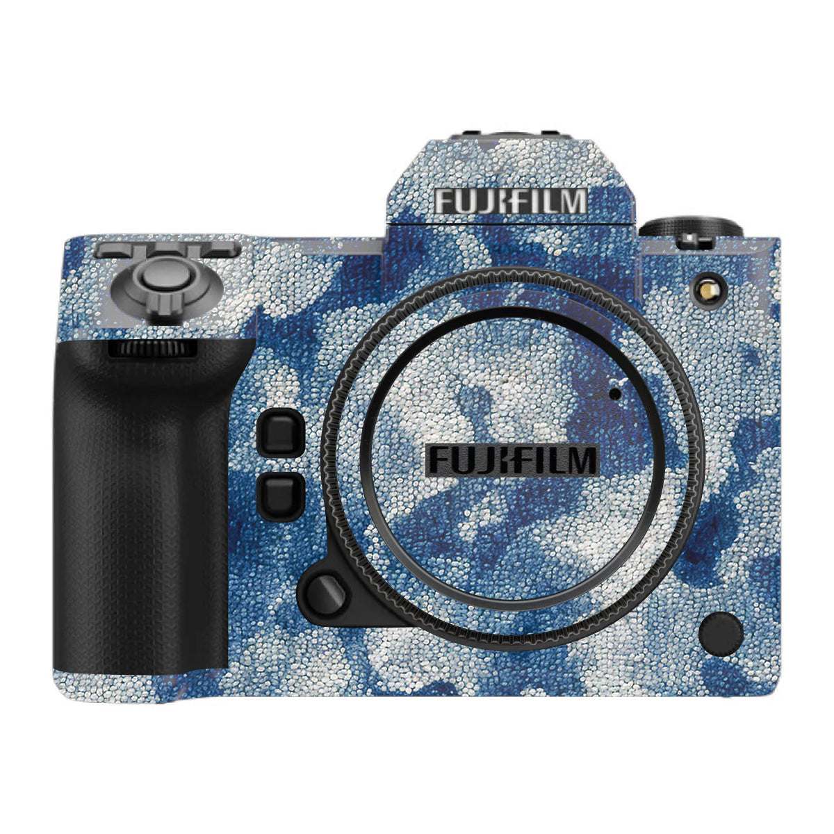 Blue Watercolor Fabric FujiFilm GFX 100S II Camera Skin