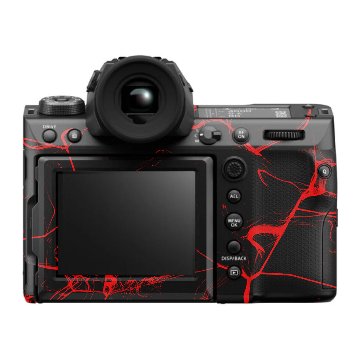 Red Neural Grid FujiFilm GFX 100S II Camera Skin