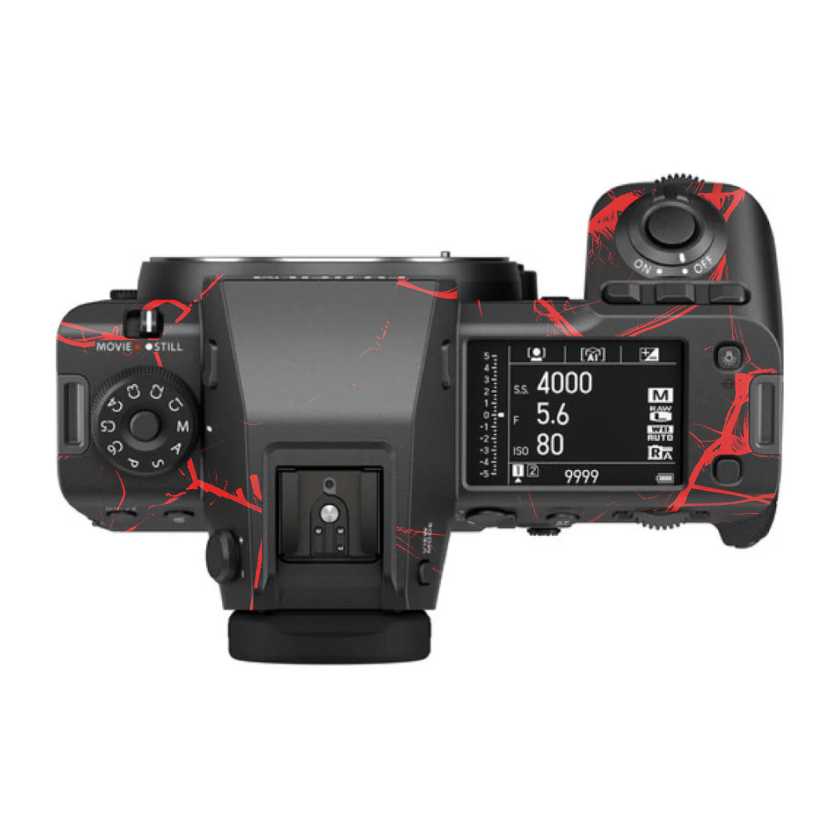 Red Neural Grid FujiFilm GFX 100S II Camera Skin