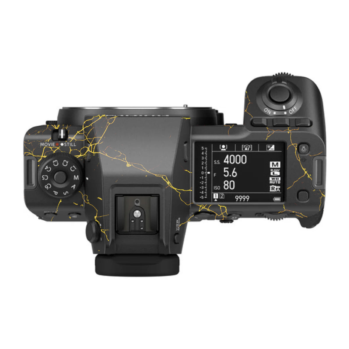 Electric Gold Veins FujiFilm GFX 100S II Camera Skin