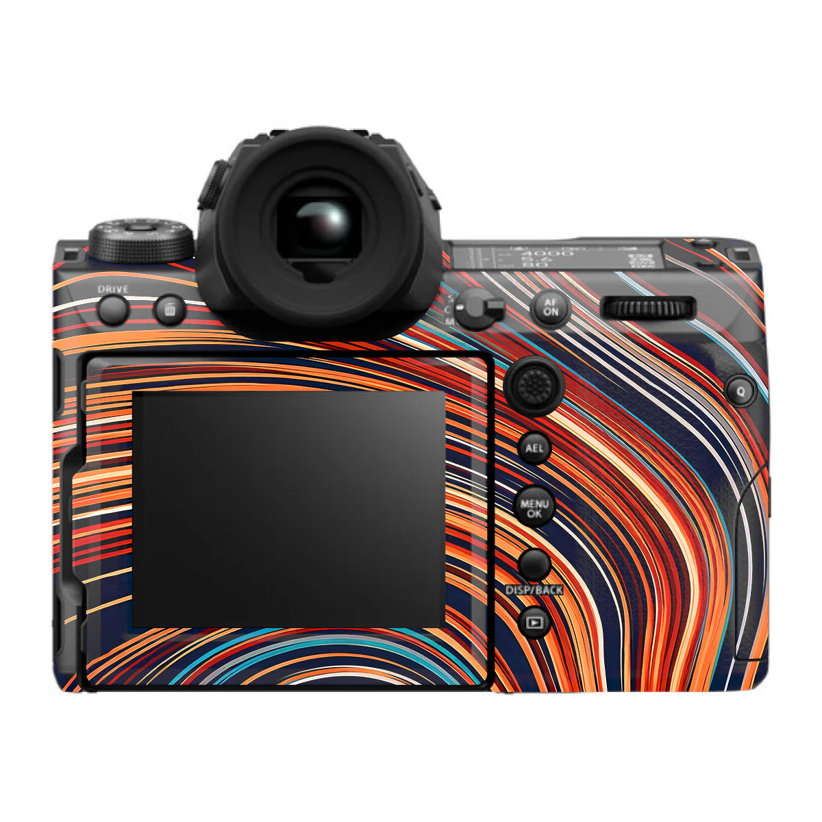 Retro Abstract Striped Swirl FujiFilm GFX 100S II Camera Skin