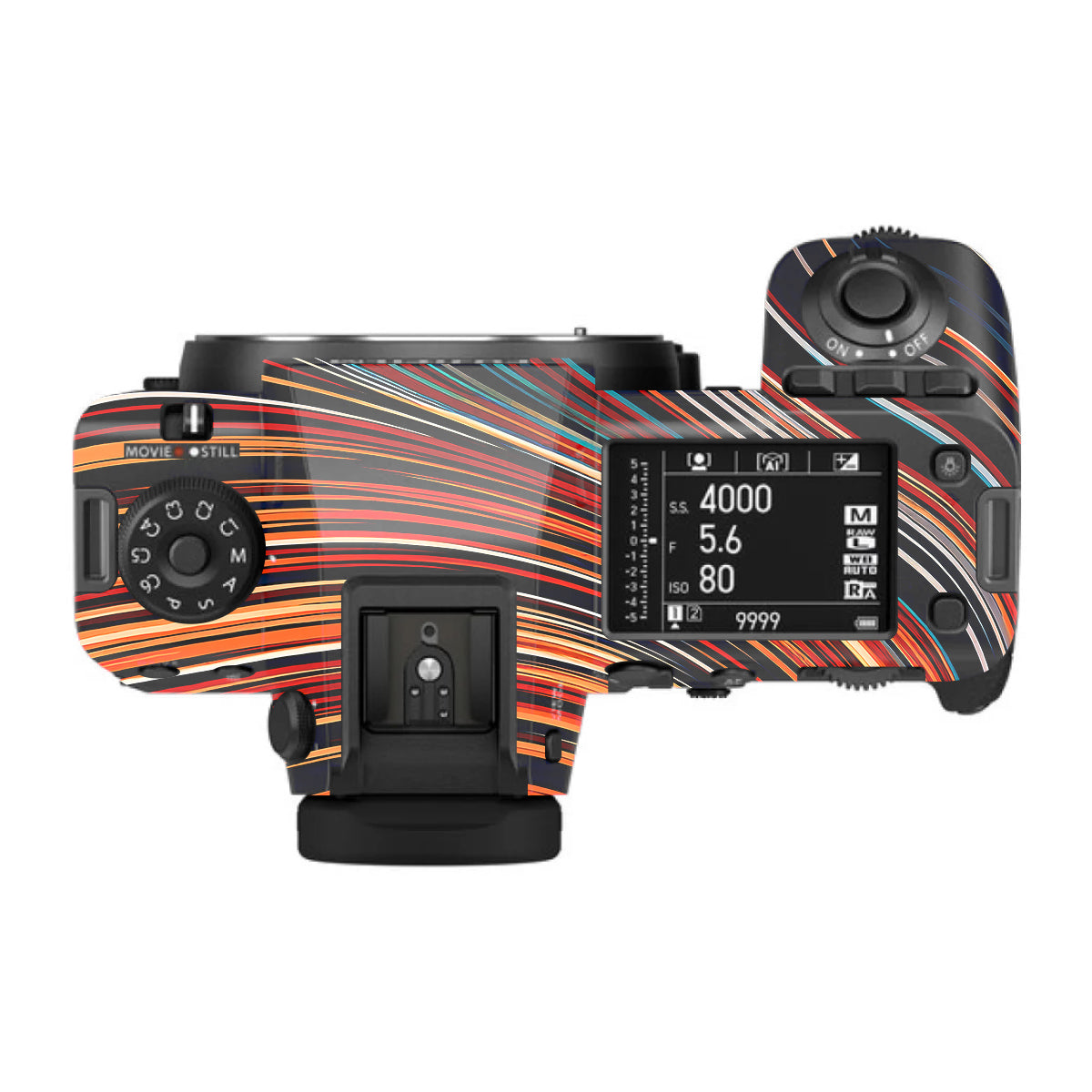 Retro Abstract Striped Swirl FujiFilm GFX 100S II Camera Skin