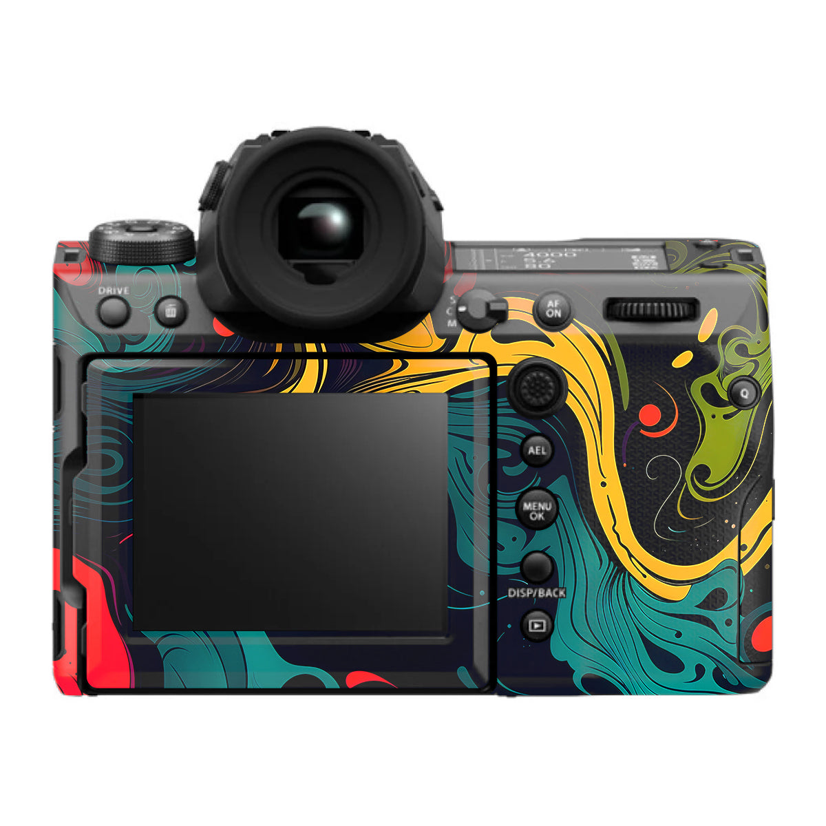 Psychedelic Color Swirl FujiFilm GFX 100S II Camera Skin