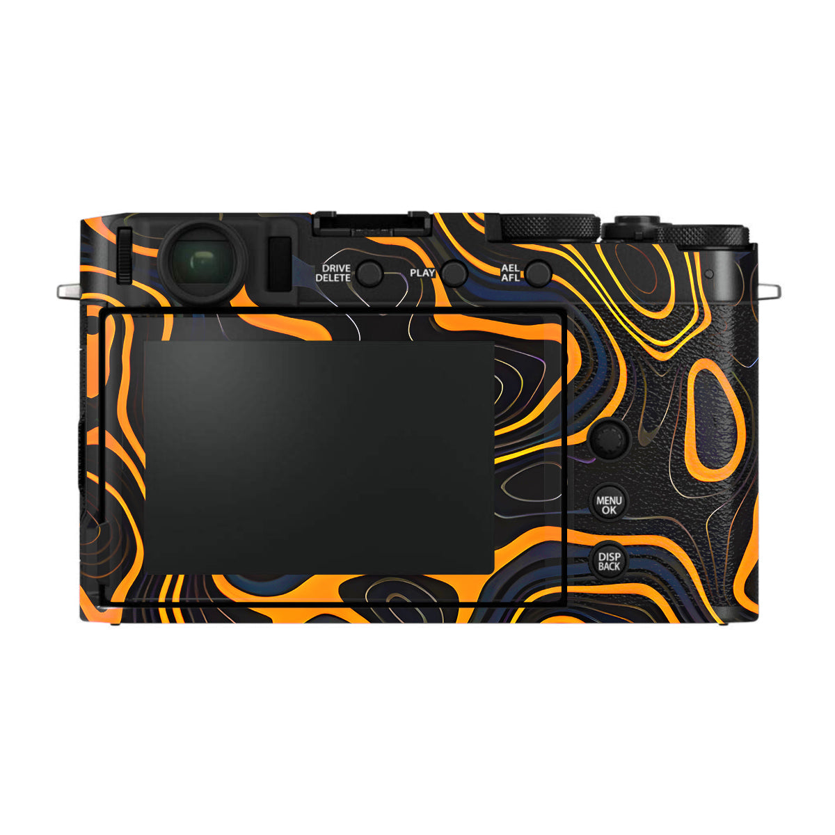 Amber Topographic Waves FujiFilm X-E4 Camera Skin