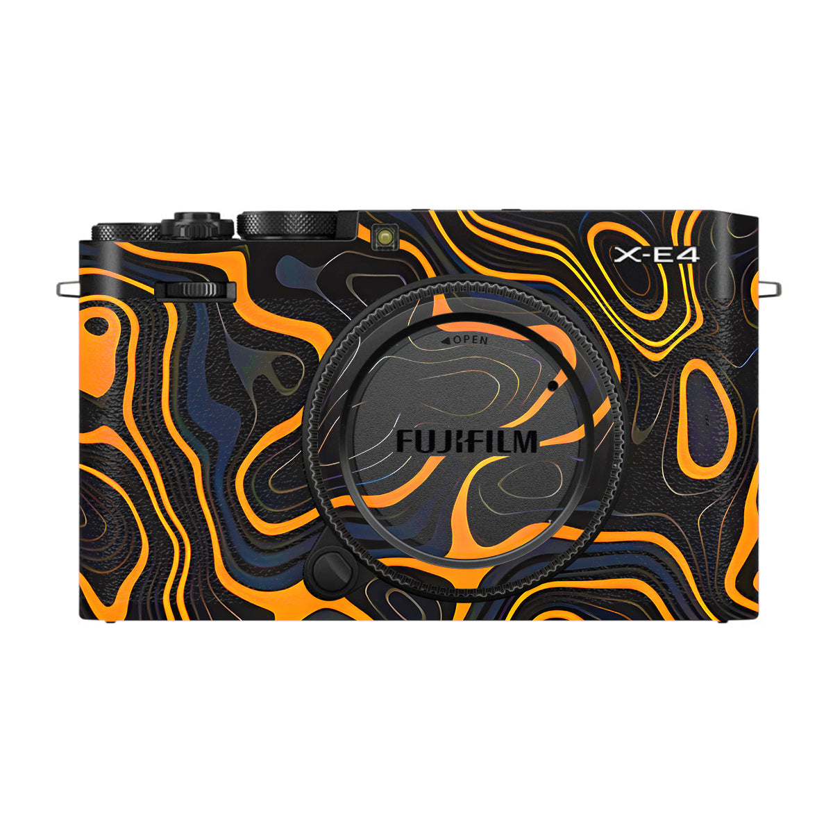 Amber Topographic Waves FujiFilm X-E4 Camera Skin