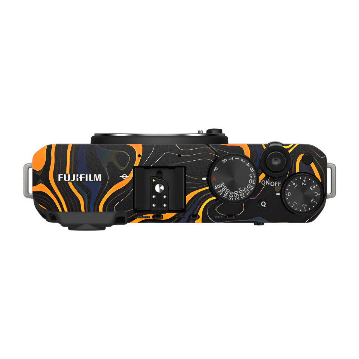 Amber Topographic Waves FujiFilm X-E4 Camera Skin