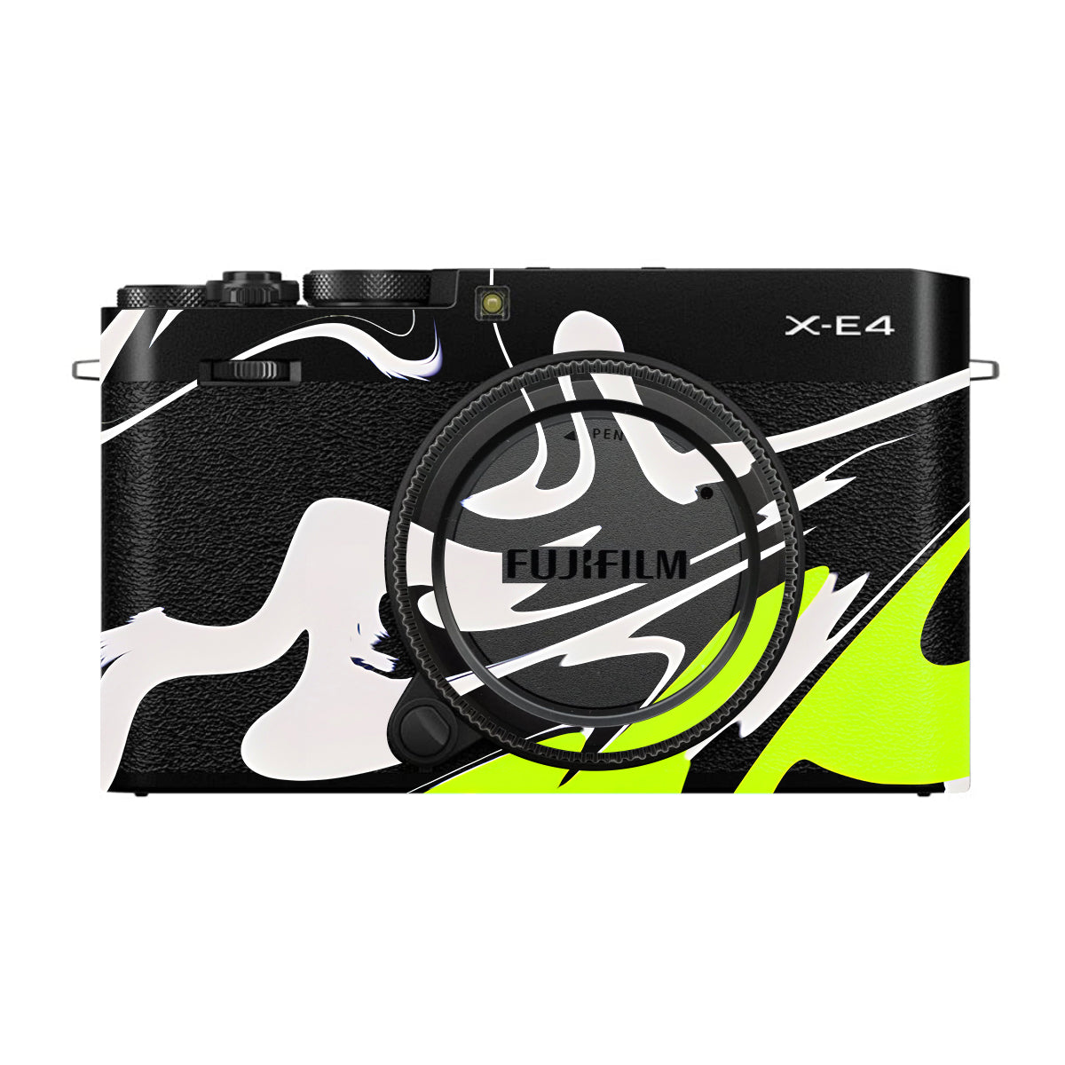 Neon Green and Black Pattern FujiFilm X-E4 Camera Skin