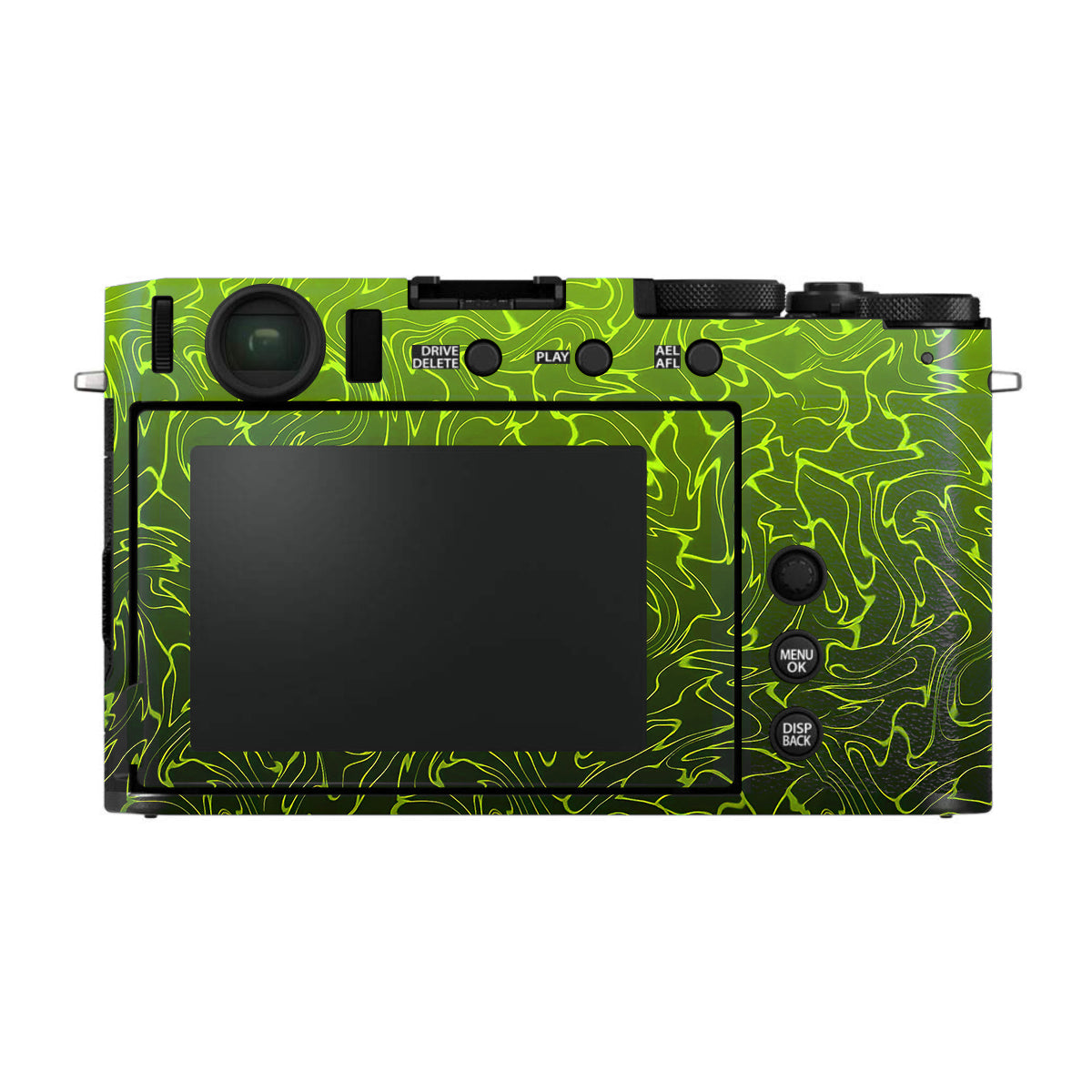Lime Yellow to Black Gradient FujiFilm X-E4 Camera Skin