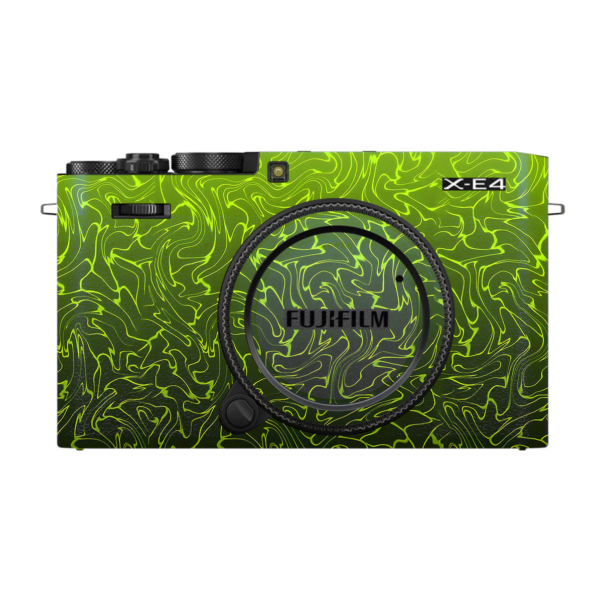 Lime Yellow to Black Gradient FujiFilm X-E4 Camera Skin