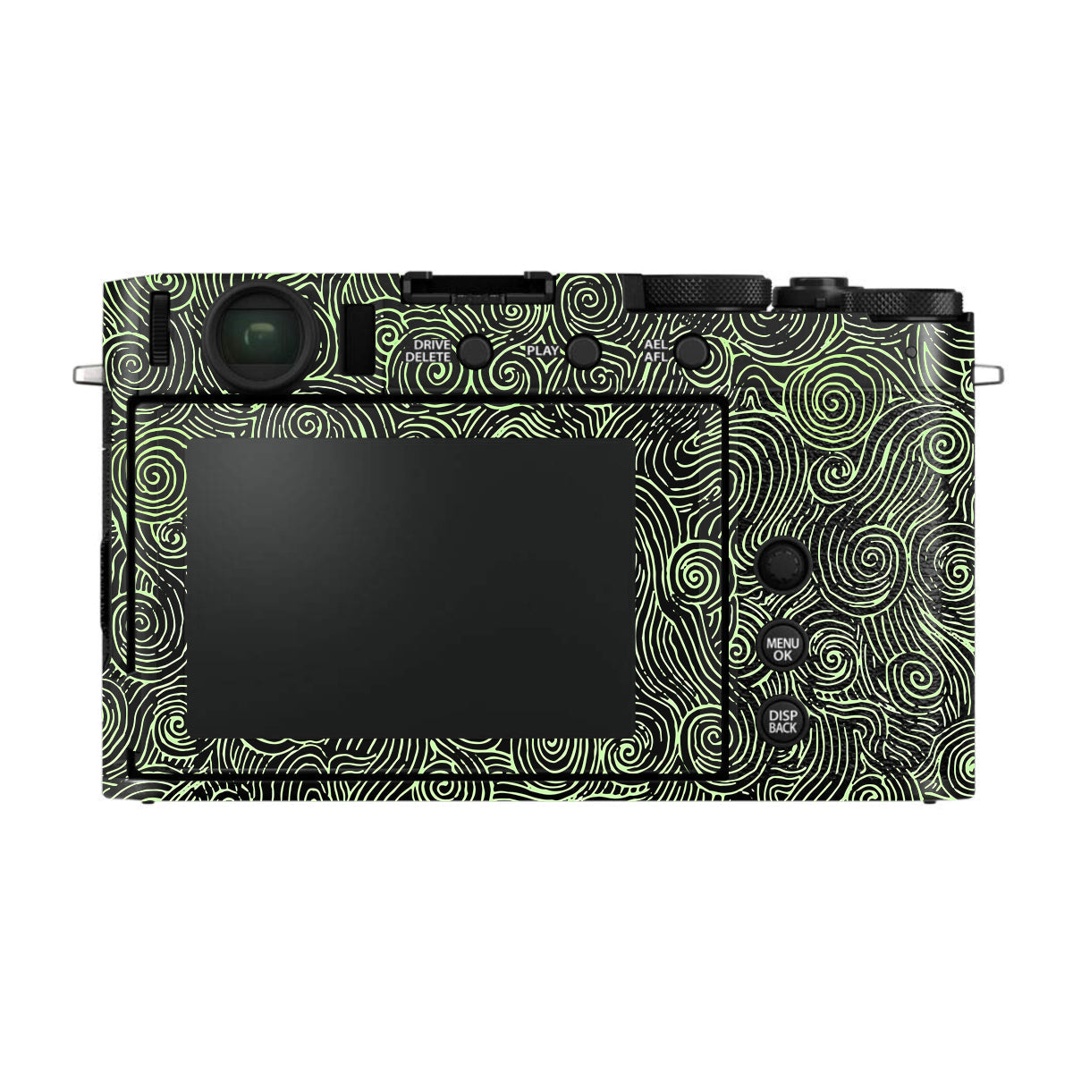 Green Spirals FujiFilm X-E4 Camera Skin