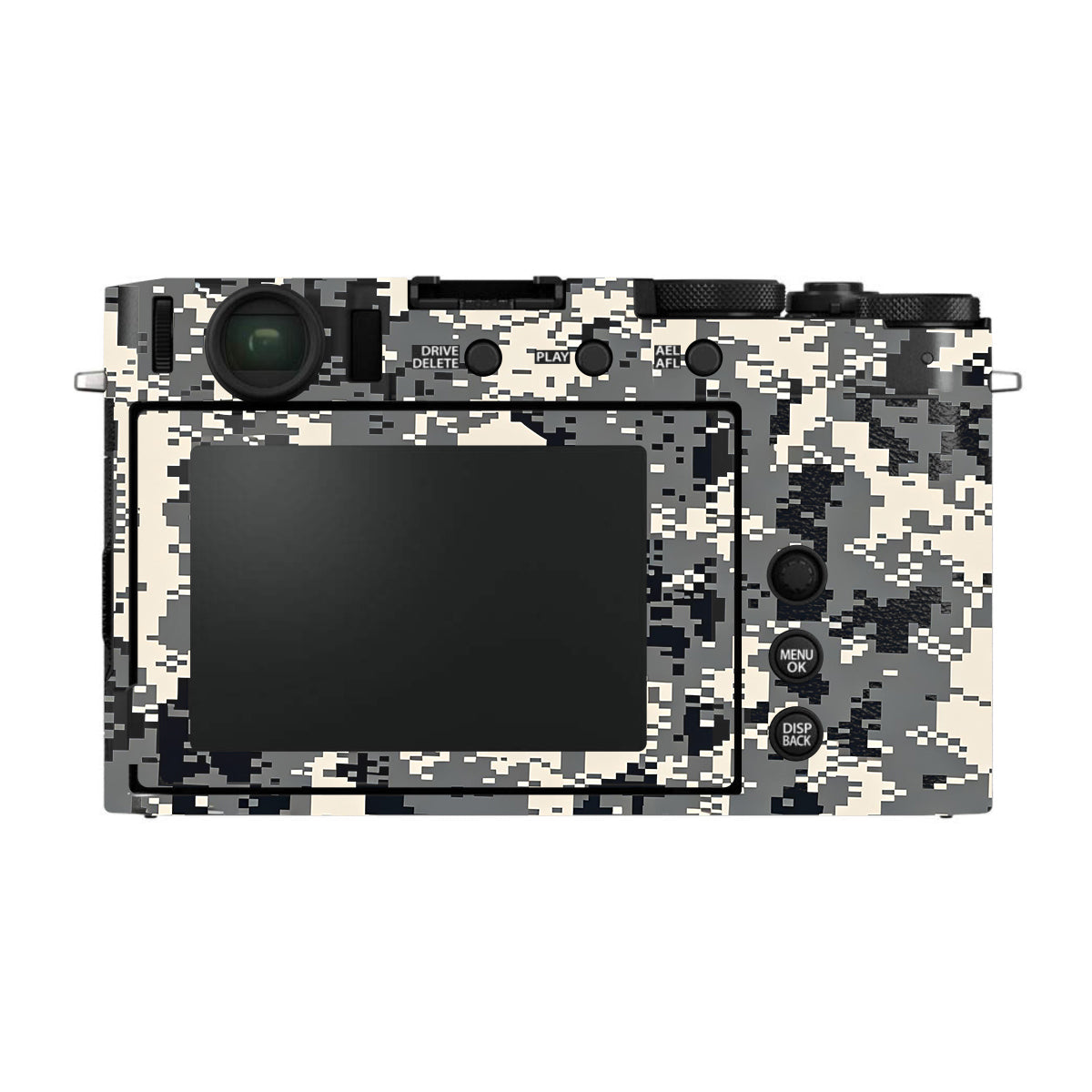 Grey Black Pixel FujiFilm X-E4 Camera Skin