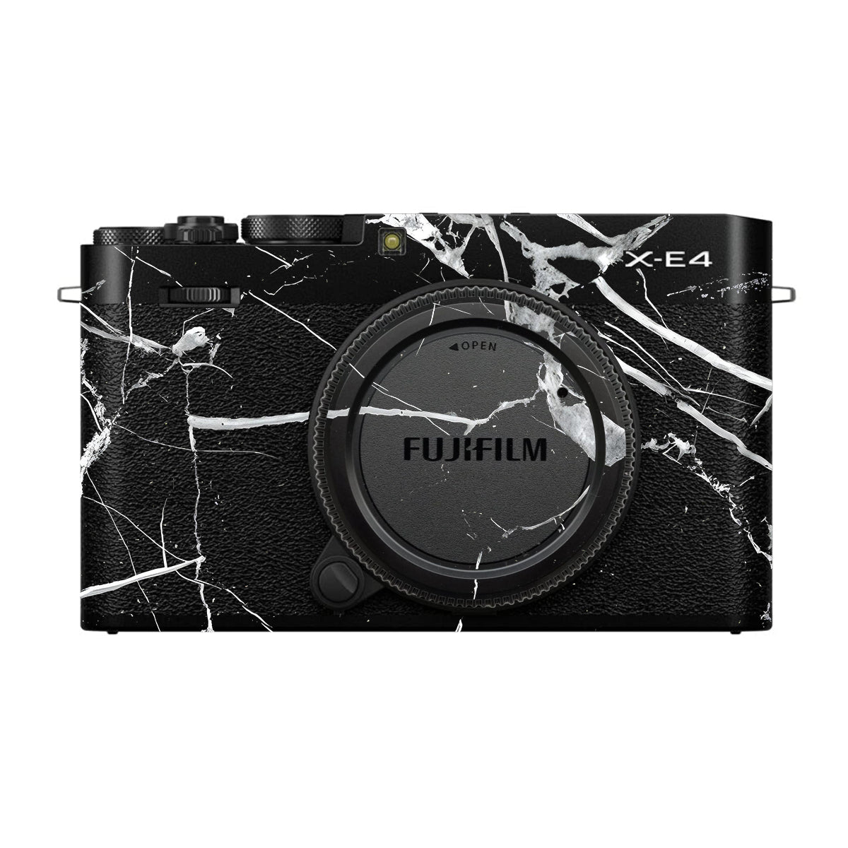White Veins on Black FujiFilm X-E4 Camera Skin