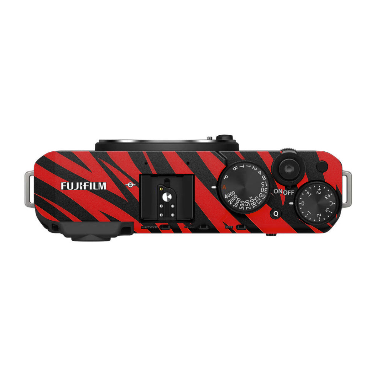 Red and Black Stripes FujiFilm X-E4 Camera Skin