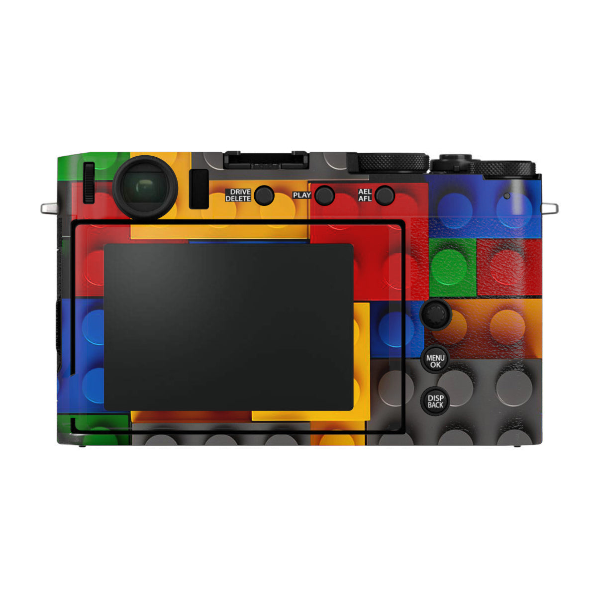 Colorful LEGO Brick Wall Pattern FujiFilm X-E4 Camera Skin