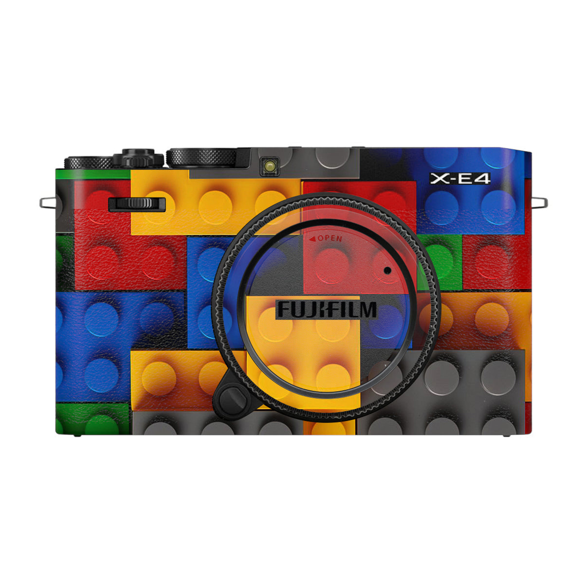 Colorful LEGO Brick Wall Pattern FujiFilm X-E4 Camera Skin