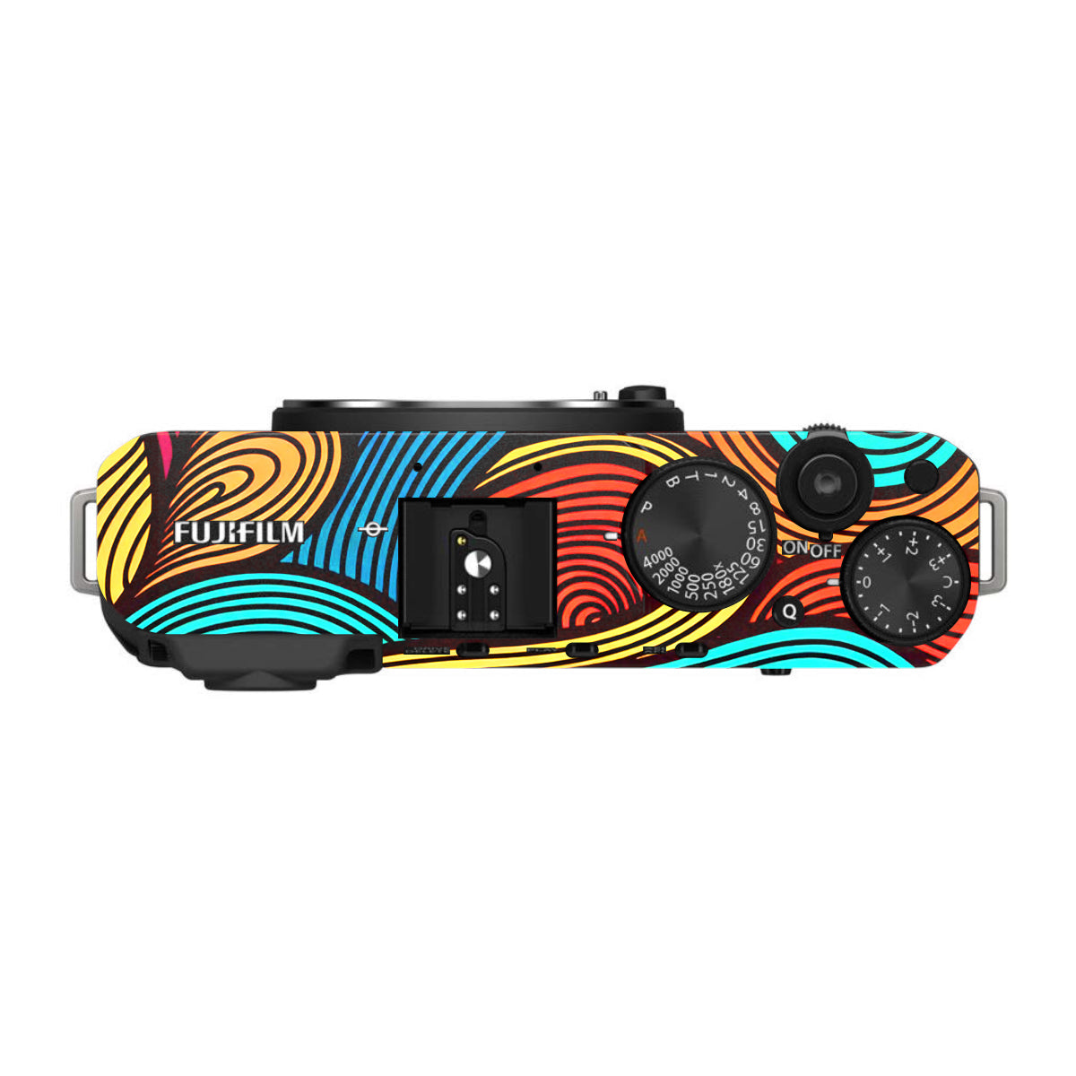 Retro Colorful Doodle Art Pattern FujiFilm X-E4 Camera Skin