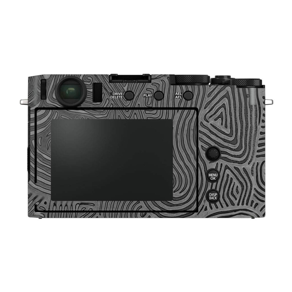 Monochrome Line Maze FujiFilm X-E4 Camera Skin
