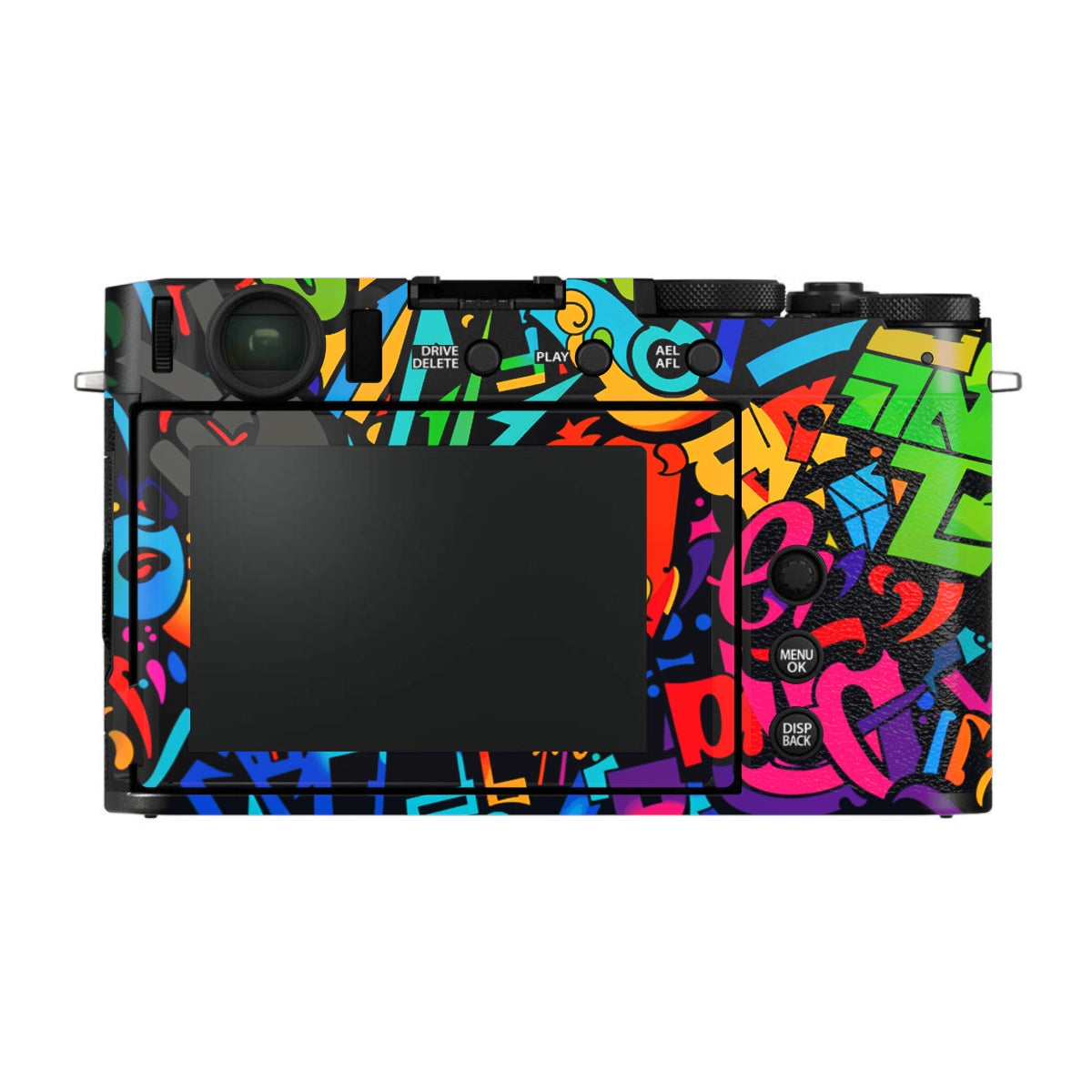 Colorful Urban Street Art Lettering FujiFilm X-E4 Camera Skin