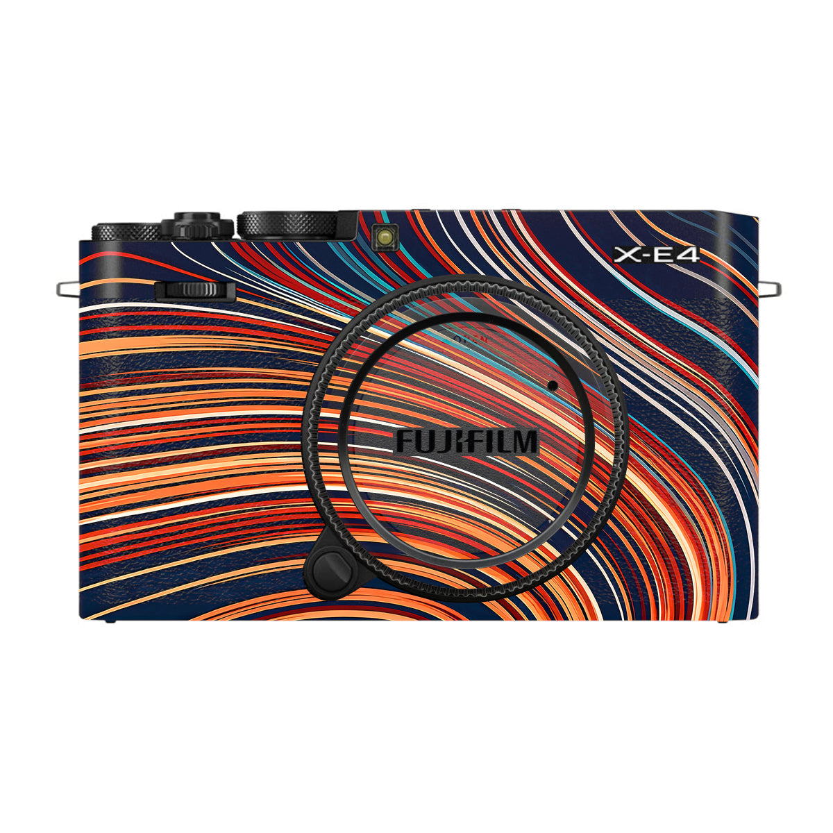Retro Abstract Striped Swirl FujiFilm X-E4 Camera Skin
