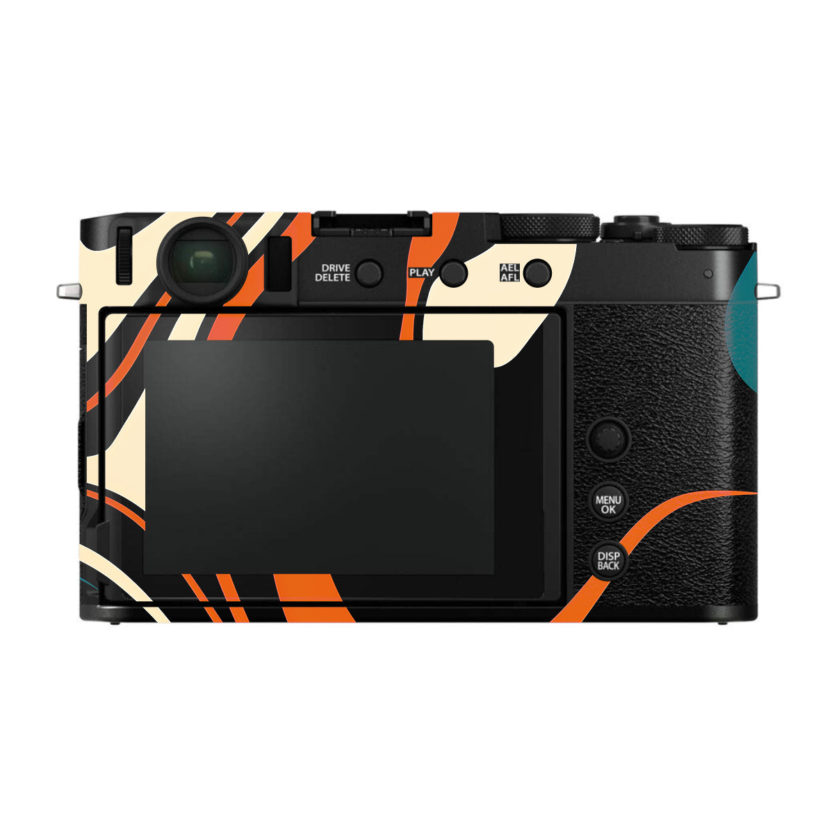Mid-Century Abstract Swirl FujiFilm X-E4 Camera Skin