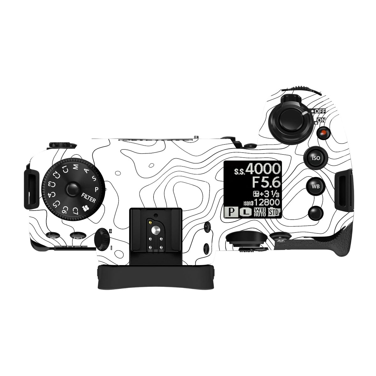 White Contour Design Fujifilm X-H2 Camera Skin