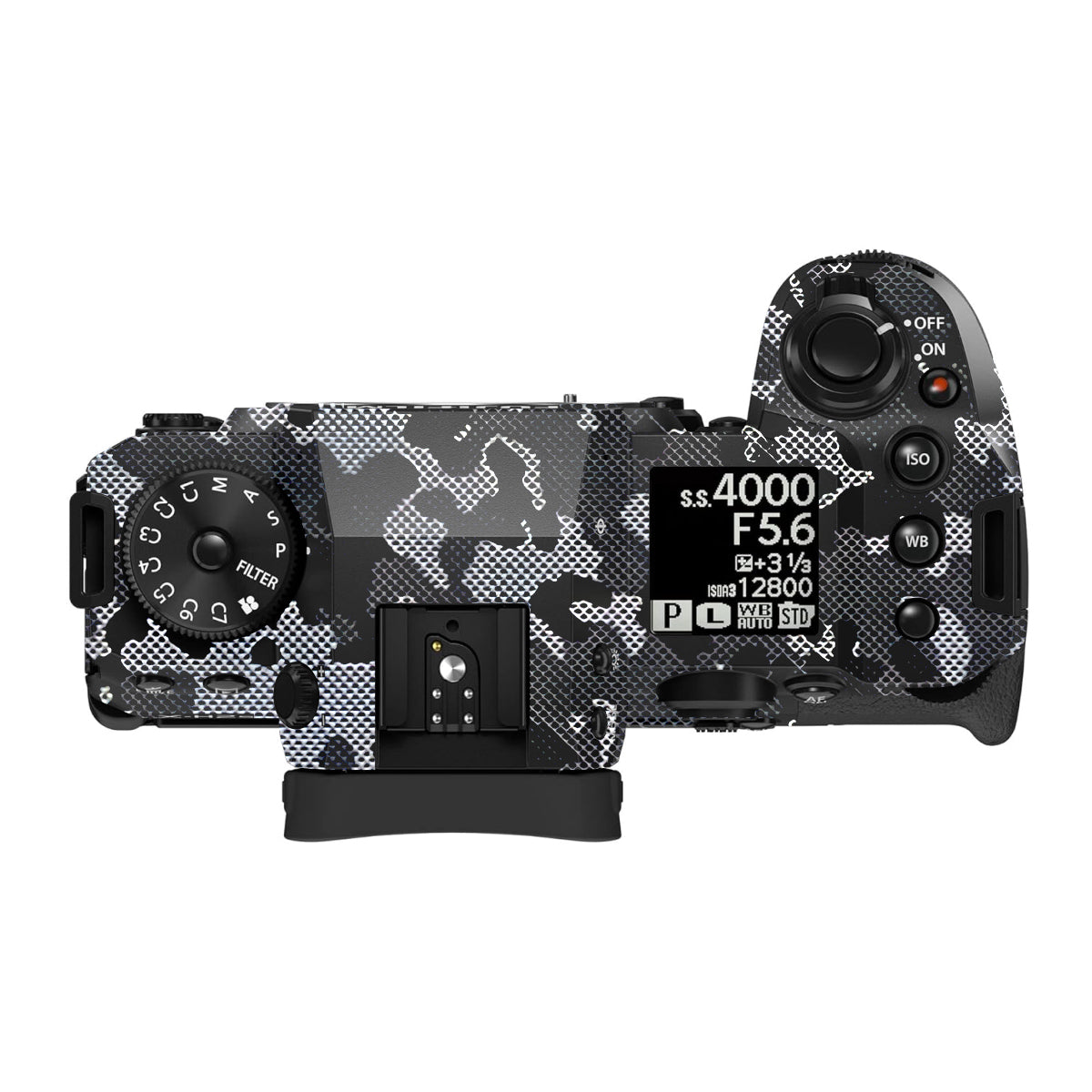 Stealth Grey Camo Fujifilm X-H2 Camera Skin