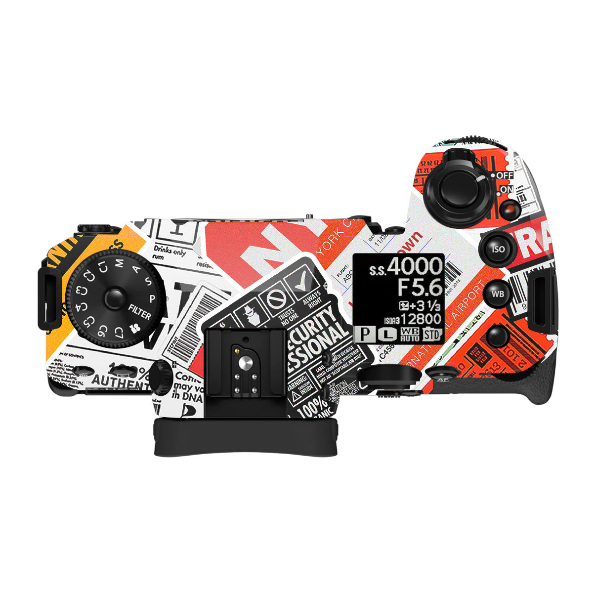 Tech Aesthetic Sticker Collage Fujifilm X-H2 Camera Skin