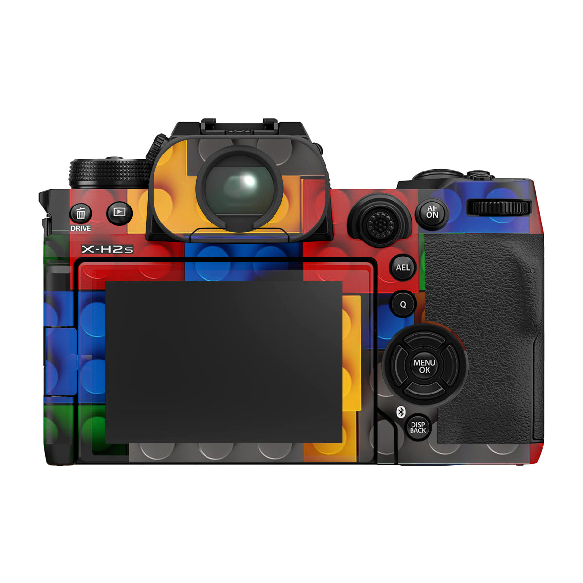 Colorful LEGO Brick Wall Pattern Fujifilm X-H2 Camera Skin