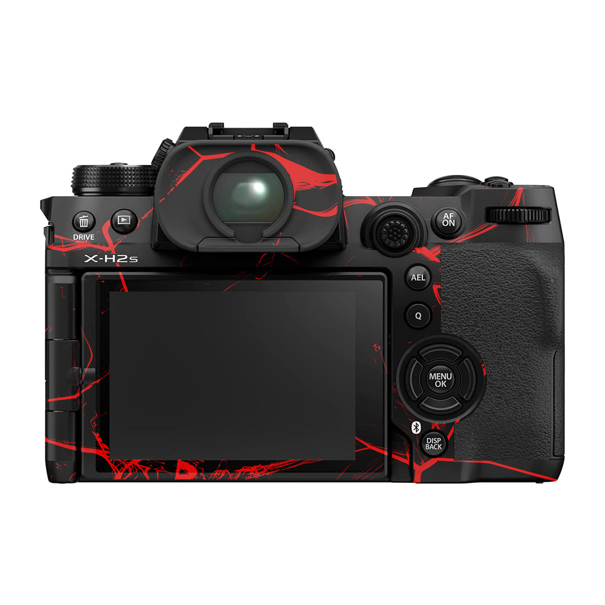 Red Neural Grid Fujifilm X-H2 Camera Skin