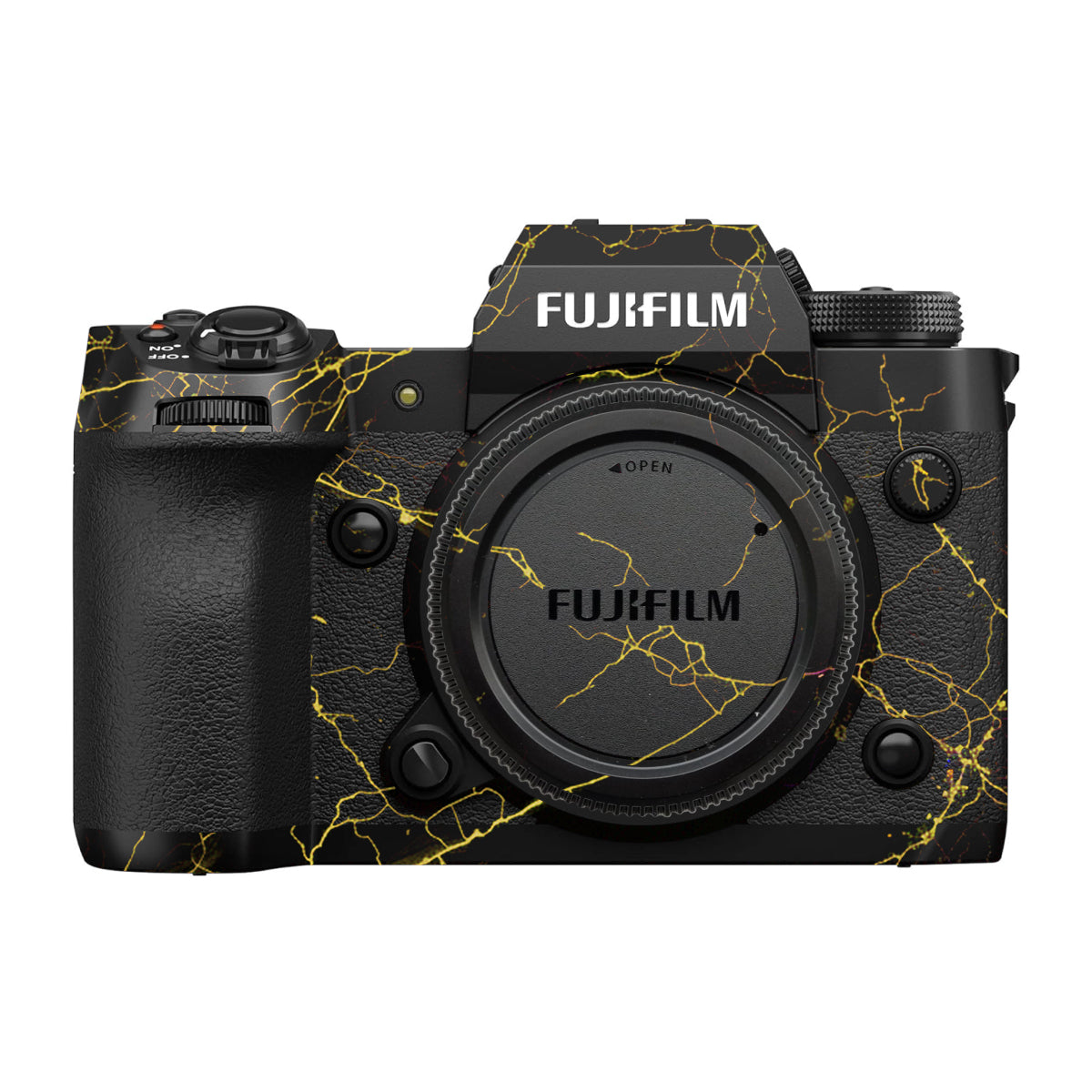 Electric Gold Veins Fujifilm X-H2 Camera Skin