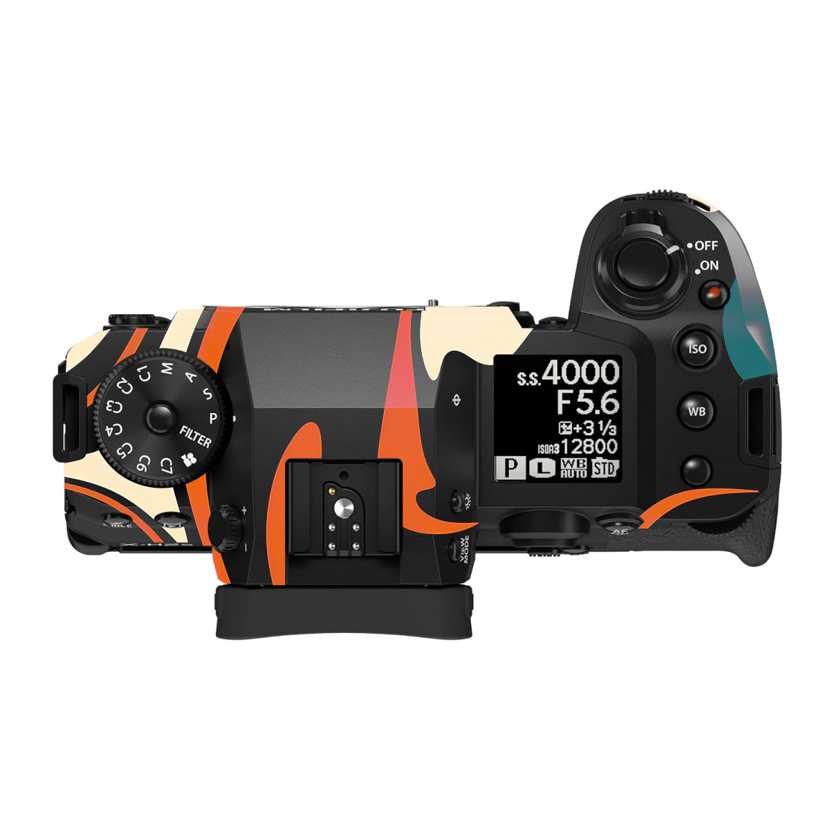 Mid-Century Abstract Swirl Fujifilm X-H2 Camera Skin