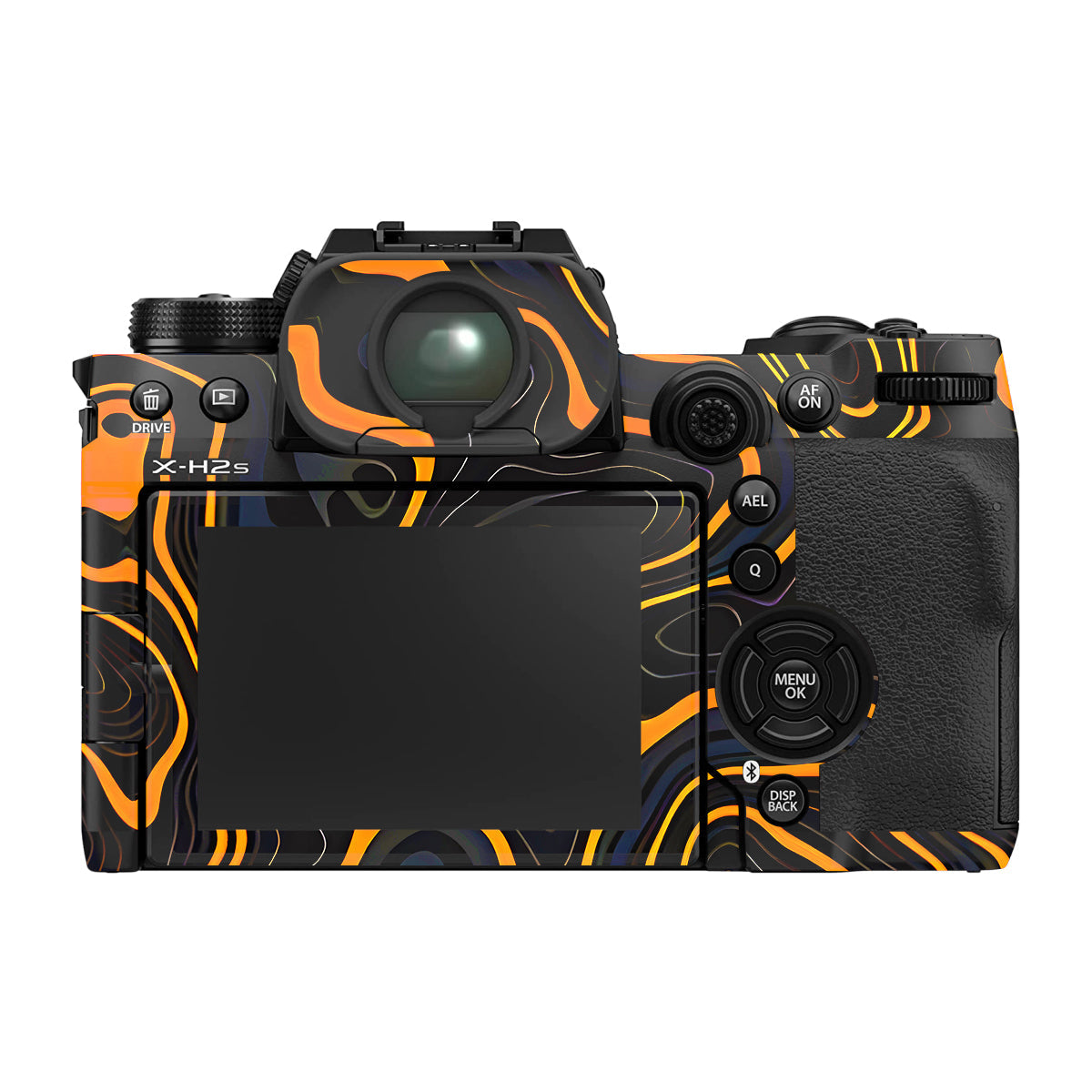 Amber Topographic Waves Fujifilm X-H2S Camera Skin