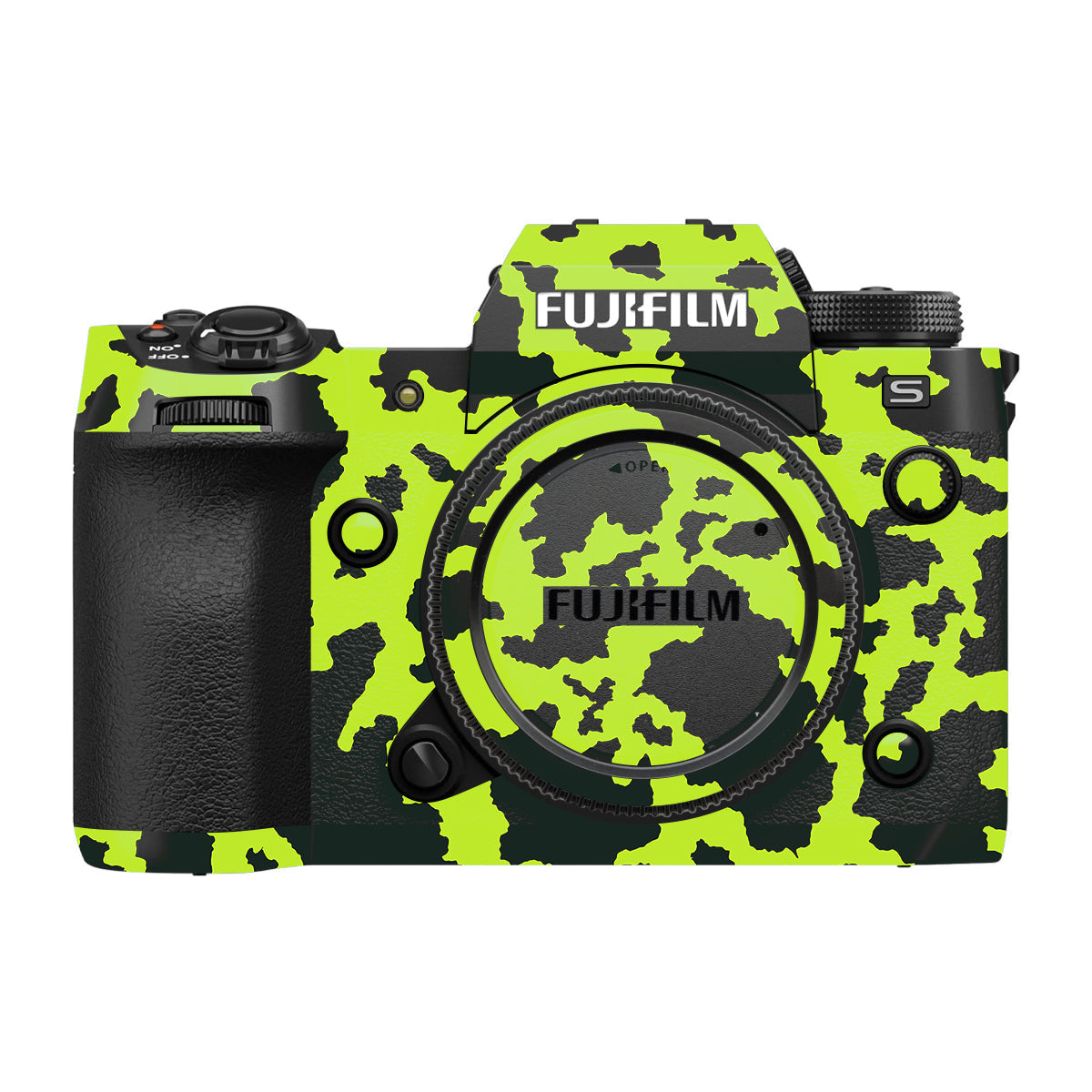 Neon Green Splatter Fujifilm X-H2S Camera Skin