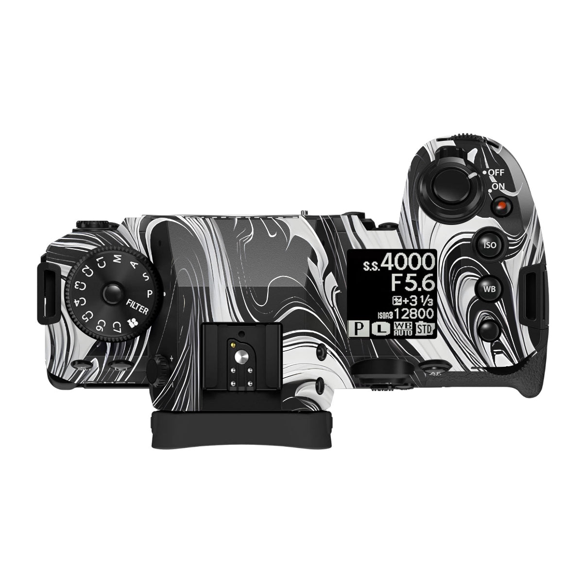 Black and White Marble Fujifilm X-H2S Camera Skin