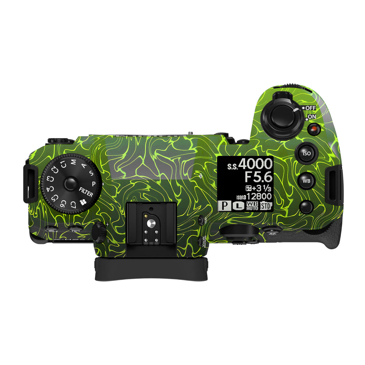 Lime Yellow to Black Gradient Fujifilm X-H2S Camera Skin