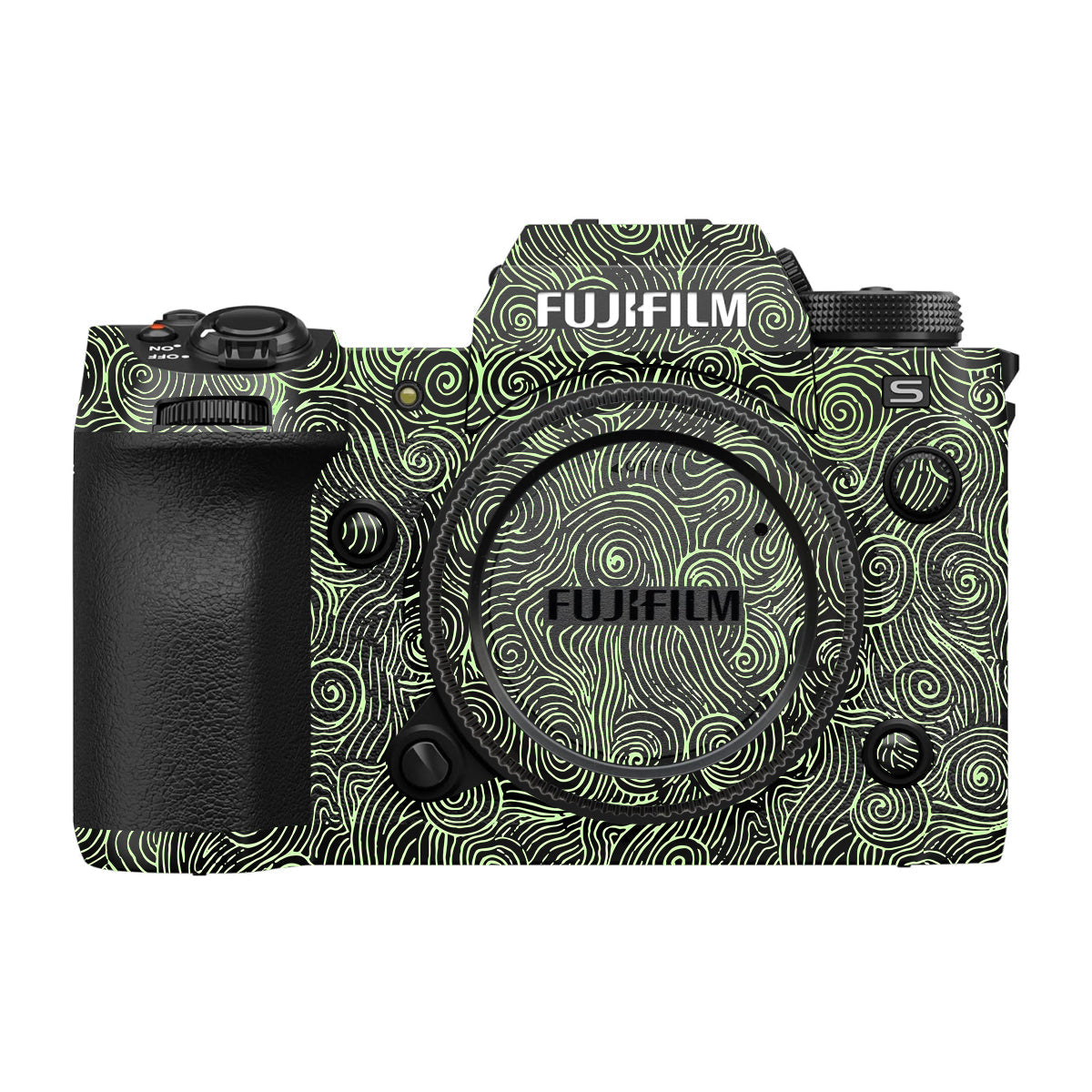 Green Spirals Fujifilm X-H2S Camera Skin