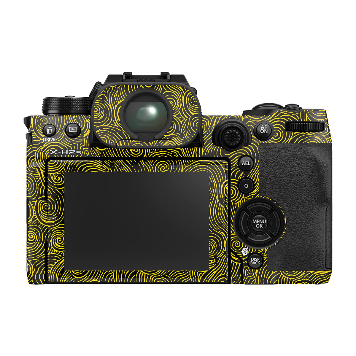 Yellow Spirals Fujifilm X-H2S Camera Skin