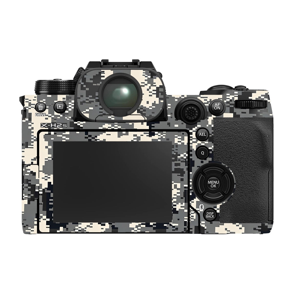 Grey Black Pixel Fujifilm X-H2S Camera Skin