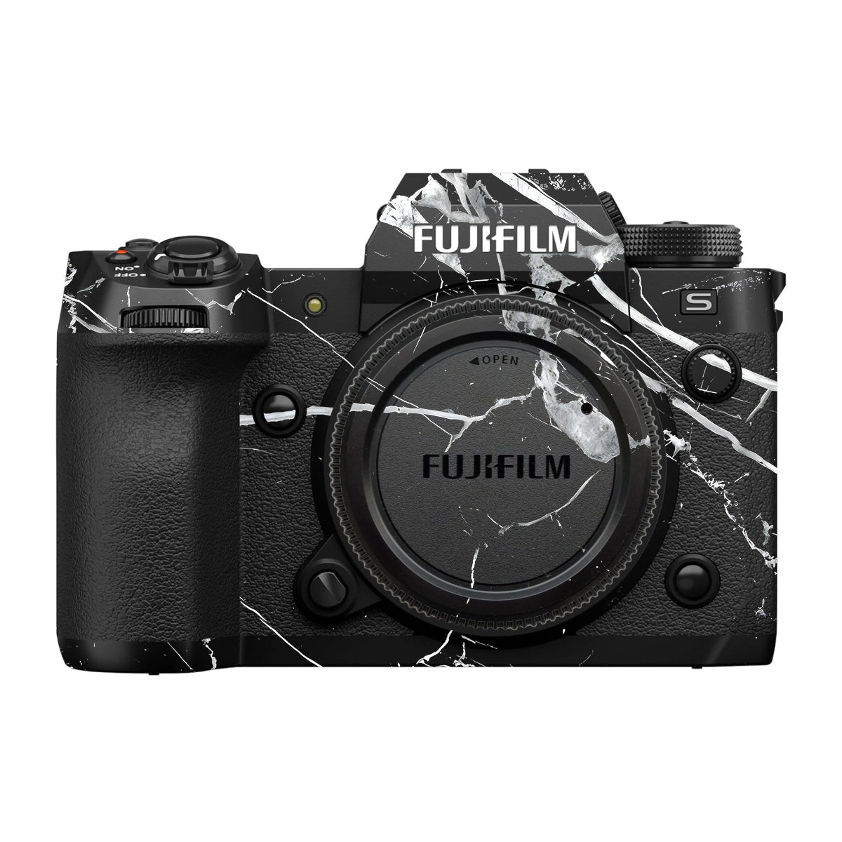 White Veins on Black Fujifilm X-H2S Camera Skin